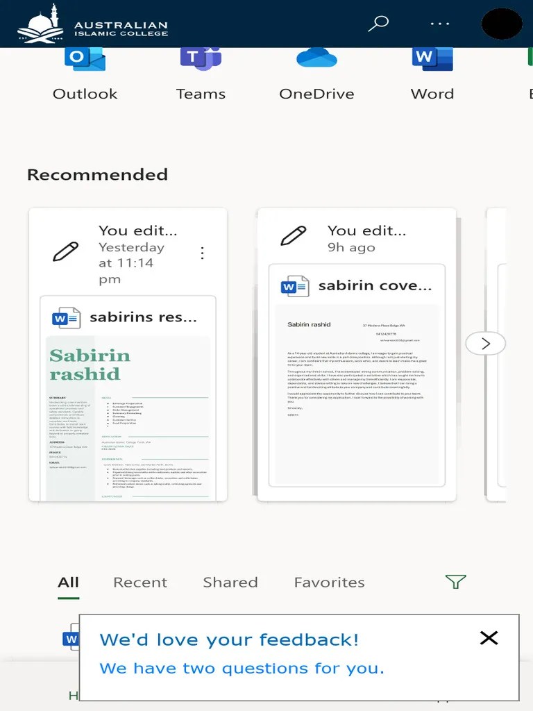 Home Microsoft 365 | PDF