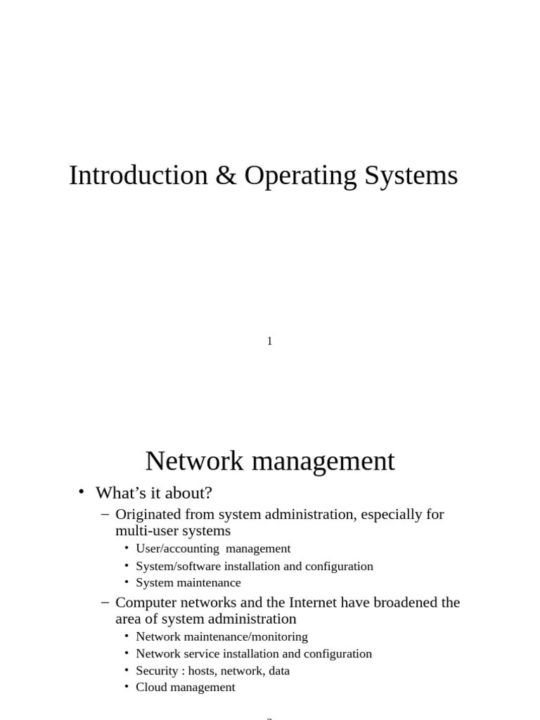 Lecture1_Introduction & Operating Systems | PDF | Operating System ...