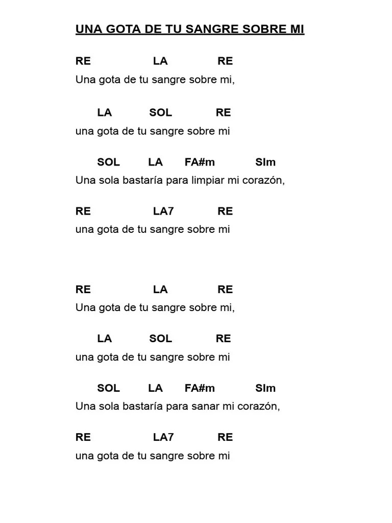 Una Gota De Tu Sangre Sobre Mi | PDF