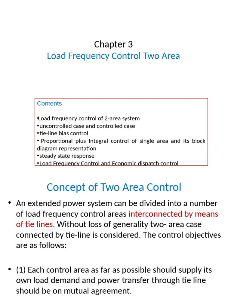 Chapter3_Load Frequency Control Two Area | PDF | Electric Generator | Electrical Engineering