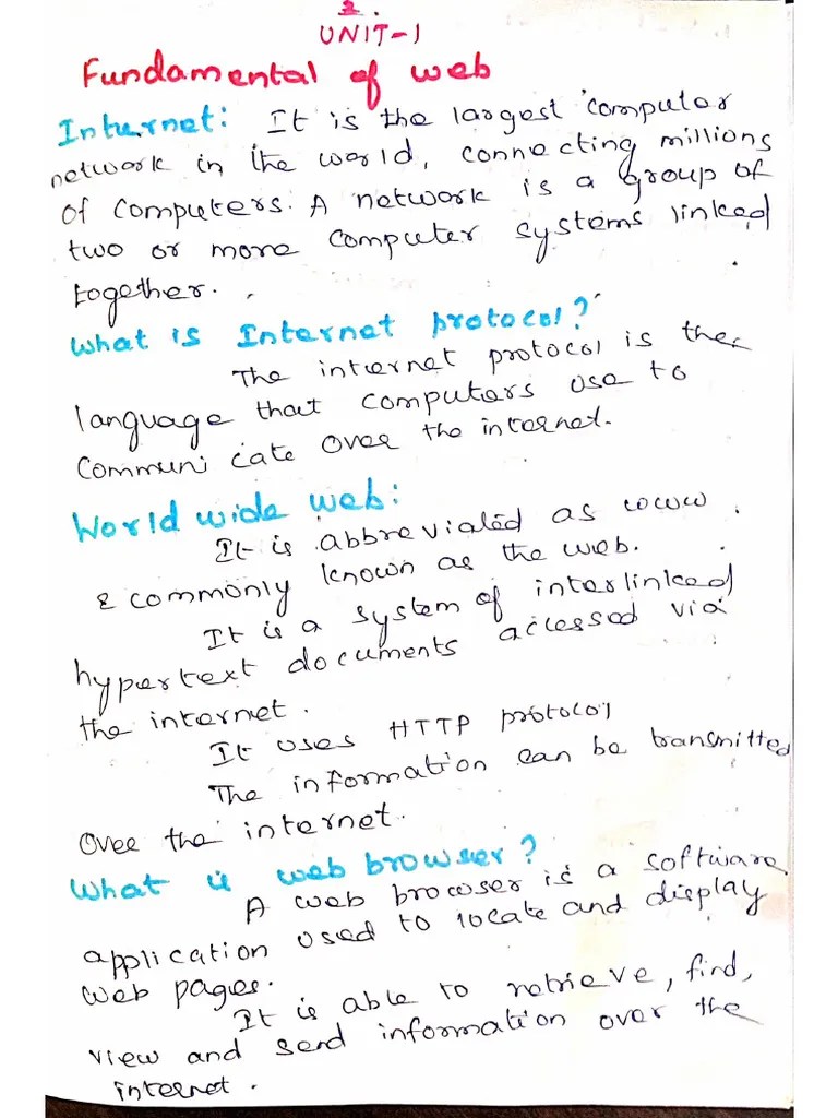 Fundamental Of Web | PDF