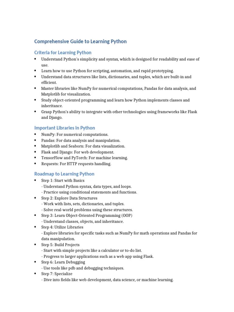 Python Programming Guide | PDF