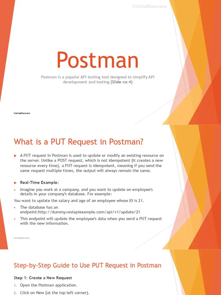Postman-Slide No 4 | PDF | Web Server | Internet & Web