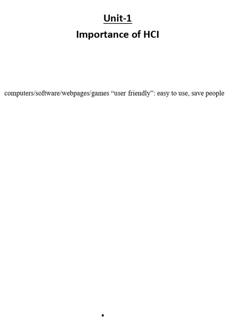 Hci Unit1 Pdf Human Computer Interaction Usability