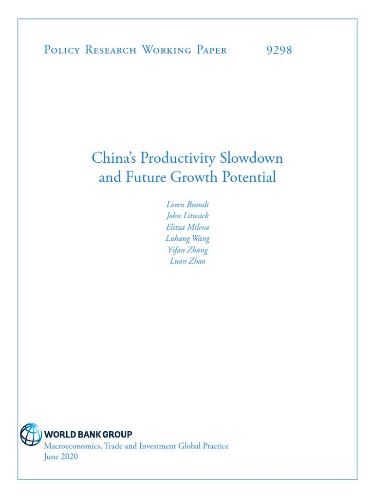 Chinas-Productivity-Slowdown-and-Future-Growth-Potential | PDF ...
