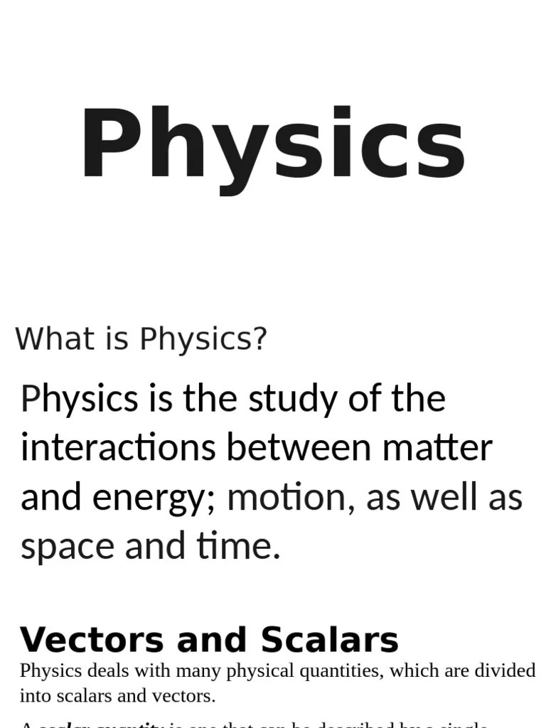 Introduction To Physics | PDF | Velocity | Speed