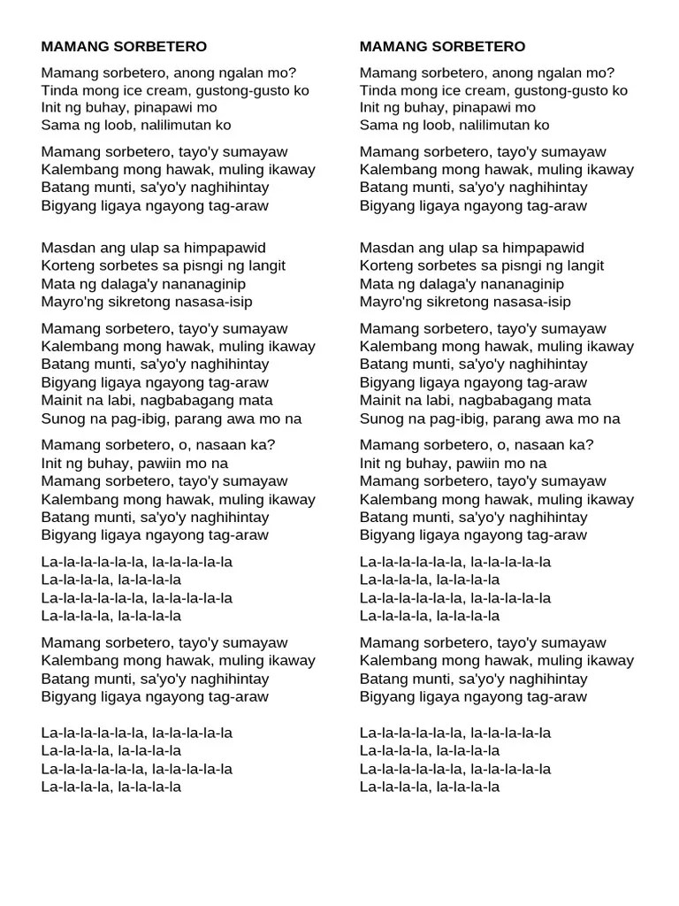 Mamang Sorbetero Pdf