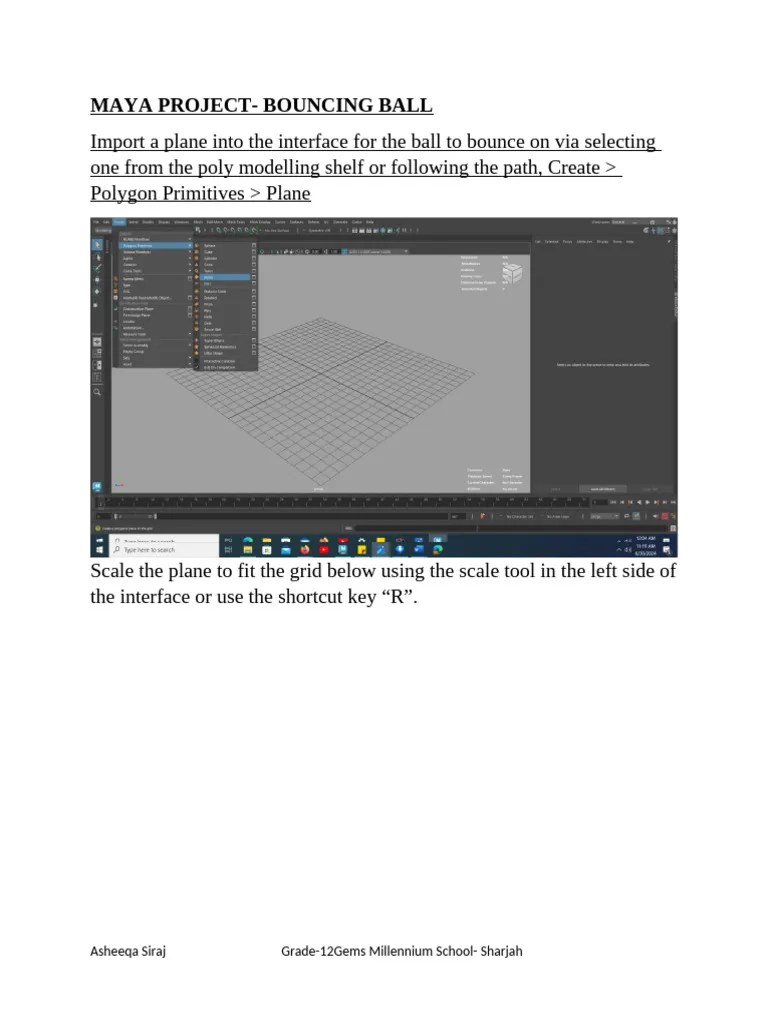 Maya Project - Bouncing Ball1 | PDF
