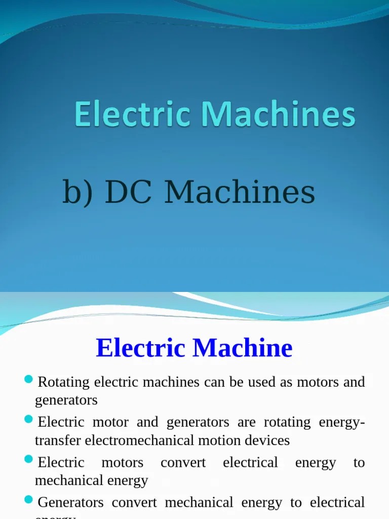 EM DC Machines | PDF | Electric Motor | Electromagnetic Induction