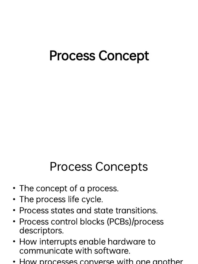 Process Concept | PDF | Process (Computing) | Scheduling (Computing)
