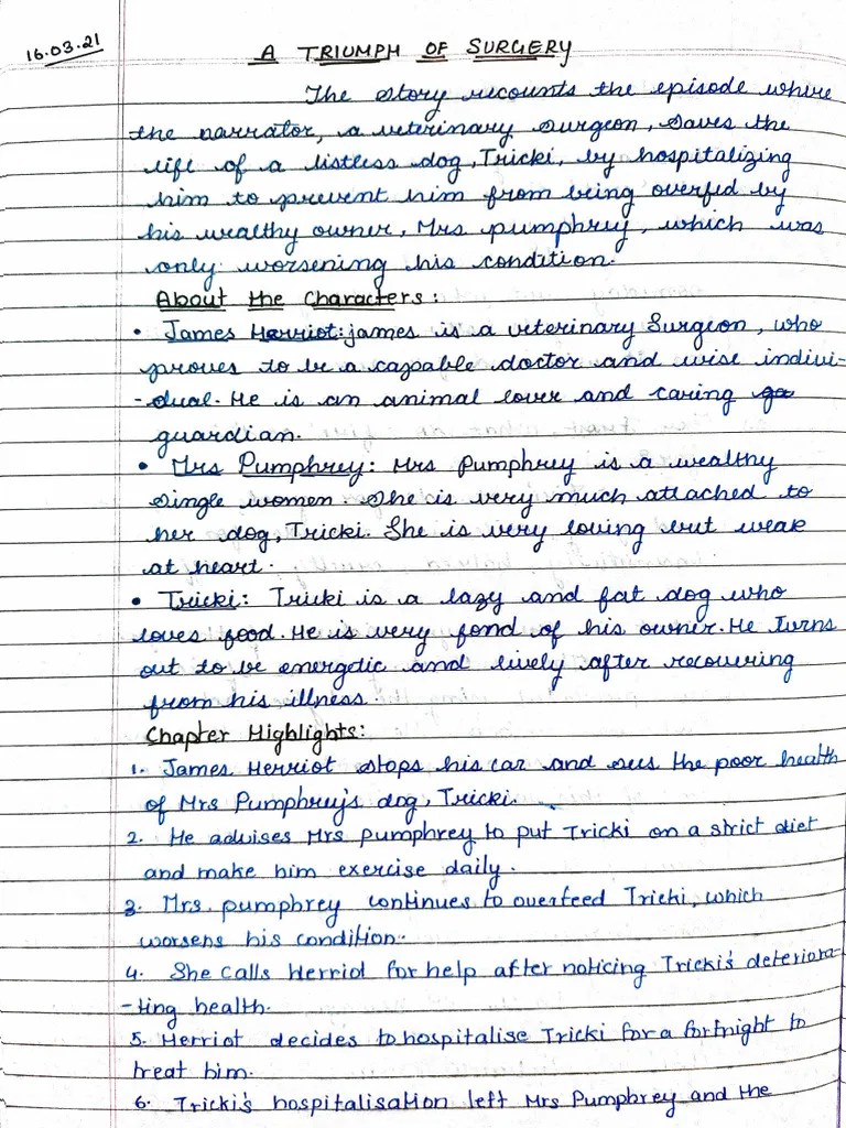 A Triumph Of Surgery Notes | PDF