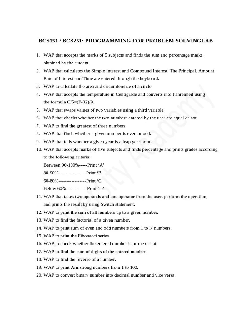 PPS Lab All Programs | PDF | Fahrenheit | Computer Programming