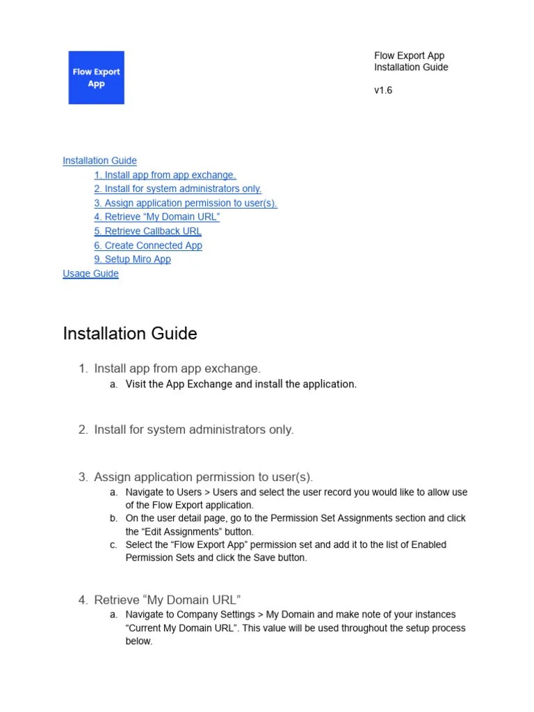 Flow Export Installation Guide Pdf Login Software