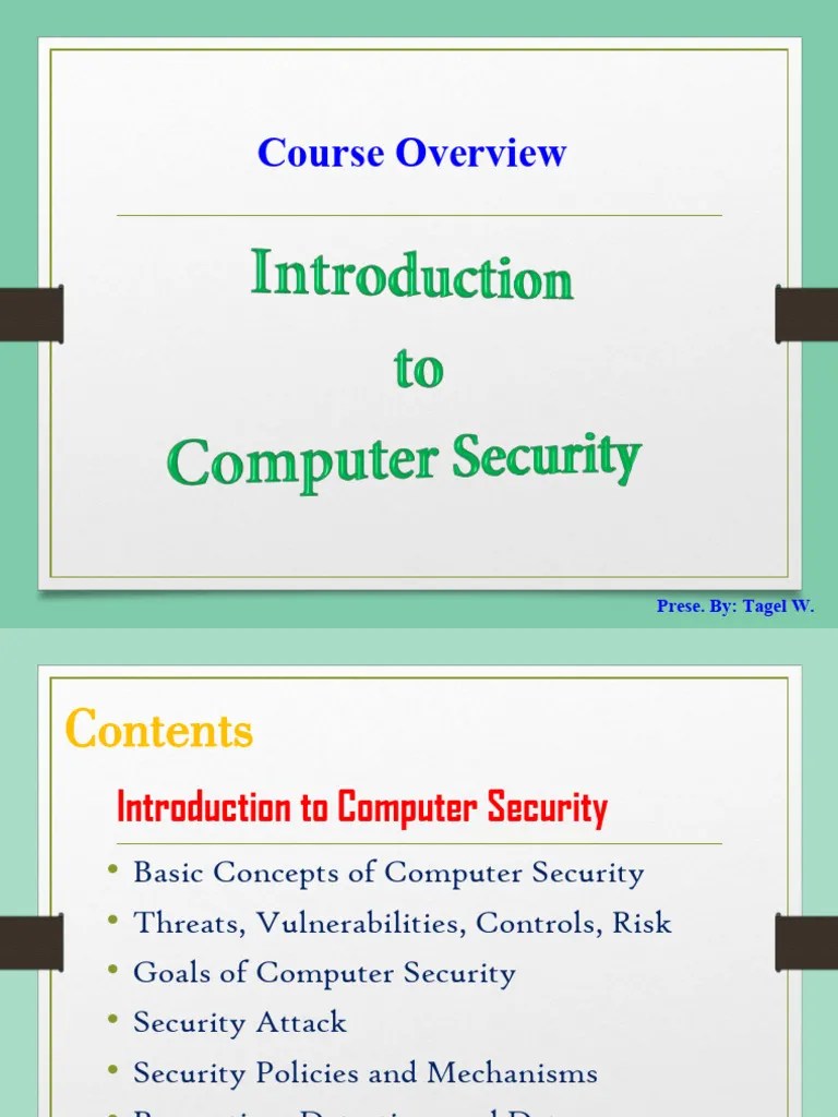 Course Overview | PDF | Security | Computer Security