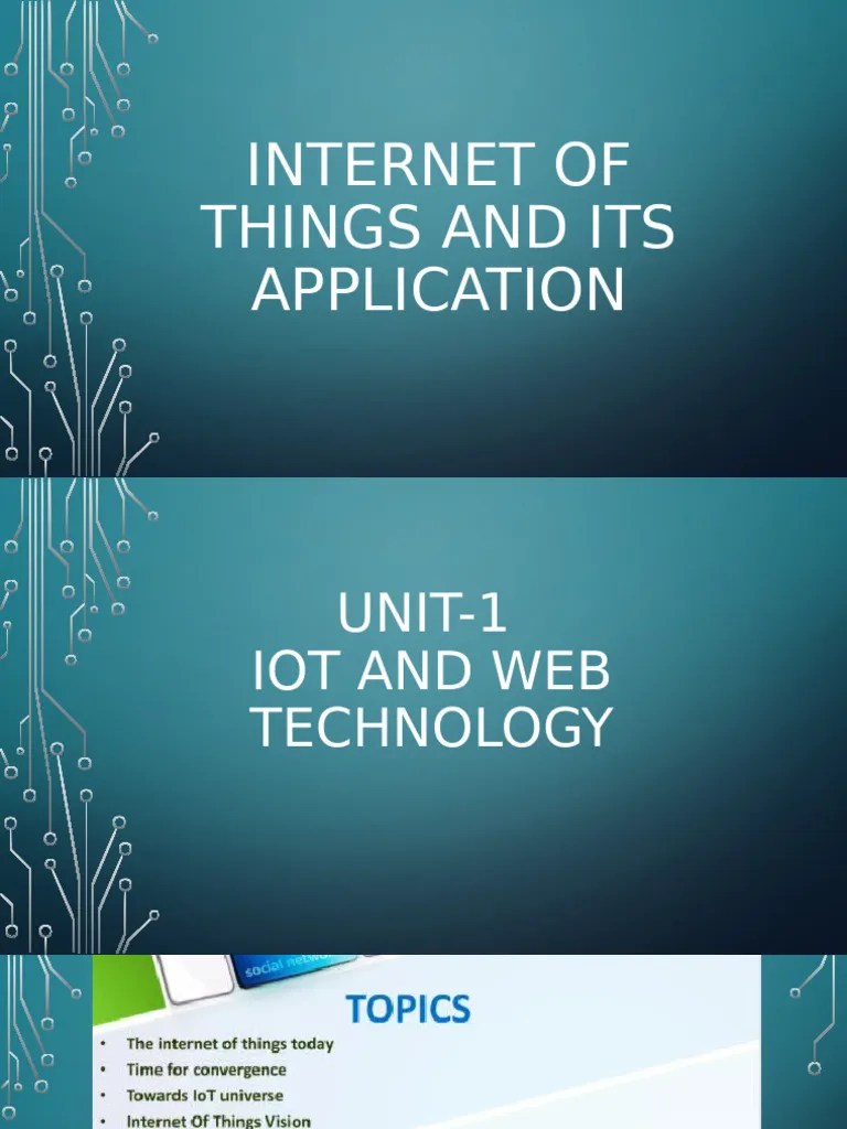 IOT U-1 Notes | PDF