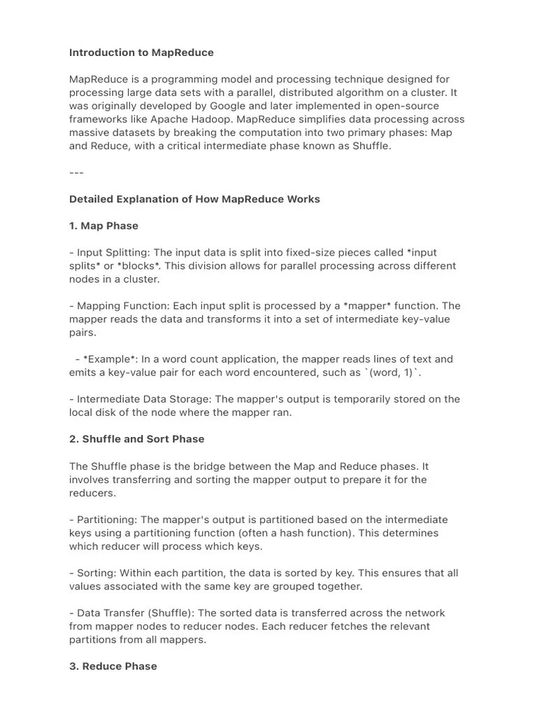 Introduction To MapReduce | PDF | Map Reduce | Computer Data