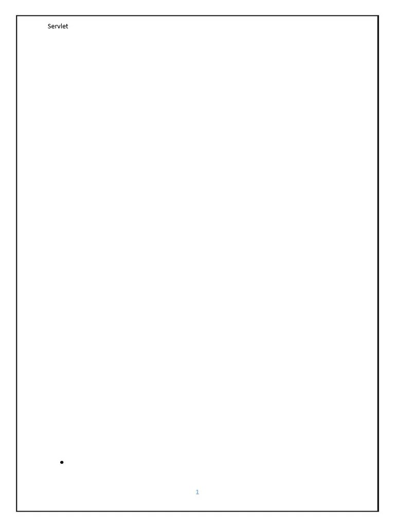 Servlet Introduction | PDF | Web Server | Internet & Web