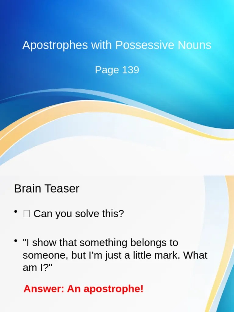 Apostrophes_with_Possessive_Nouns_Updated_Lesson | PDF