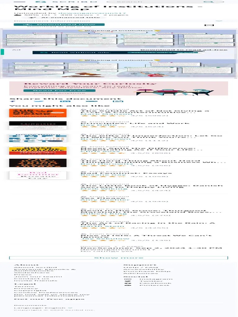 Working Of Institutions - Mind Map PDF | PDF | Government | Separation Of Powers
