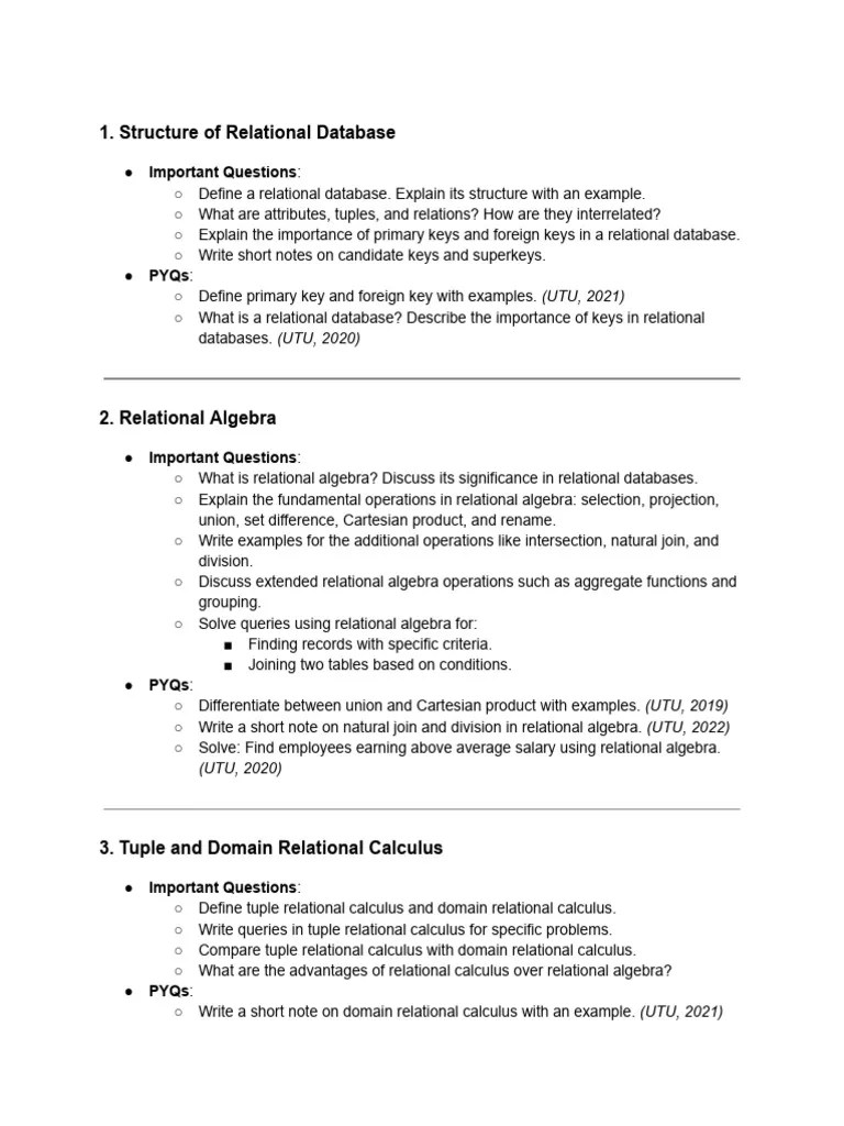Dbms Unit2 | PDF | Relational Model | Sql