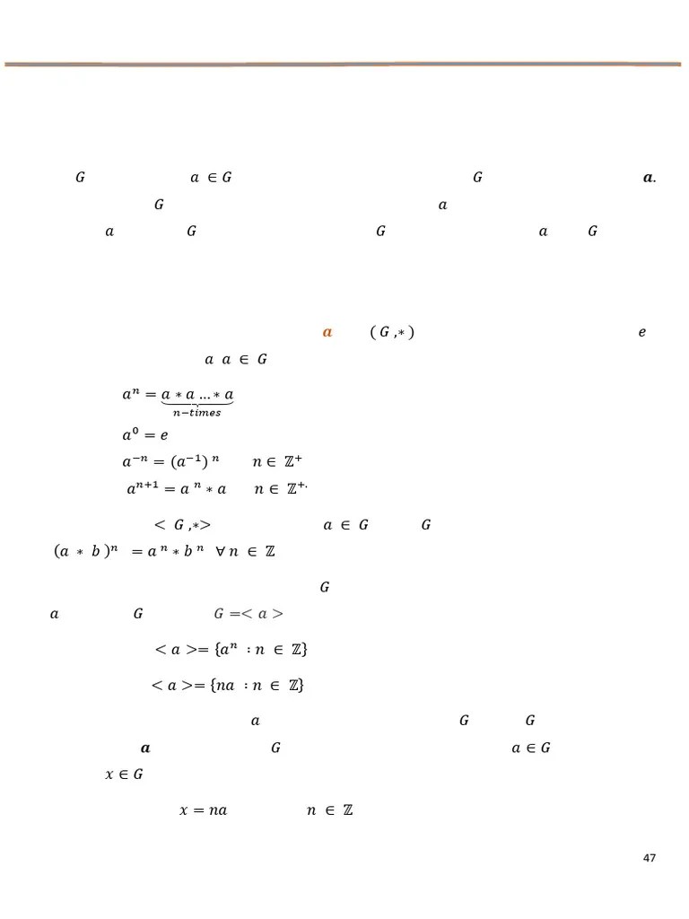 Chapter Three Cyclic Groups | PDF | Group (Mathematics) | Integer
