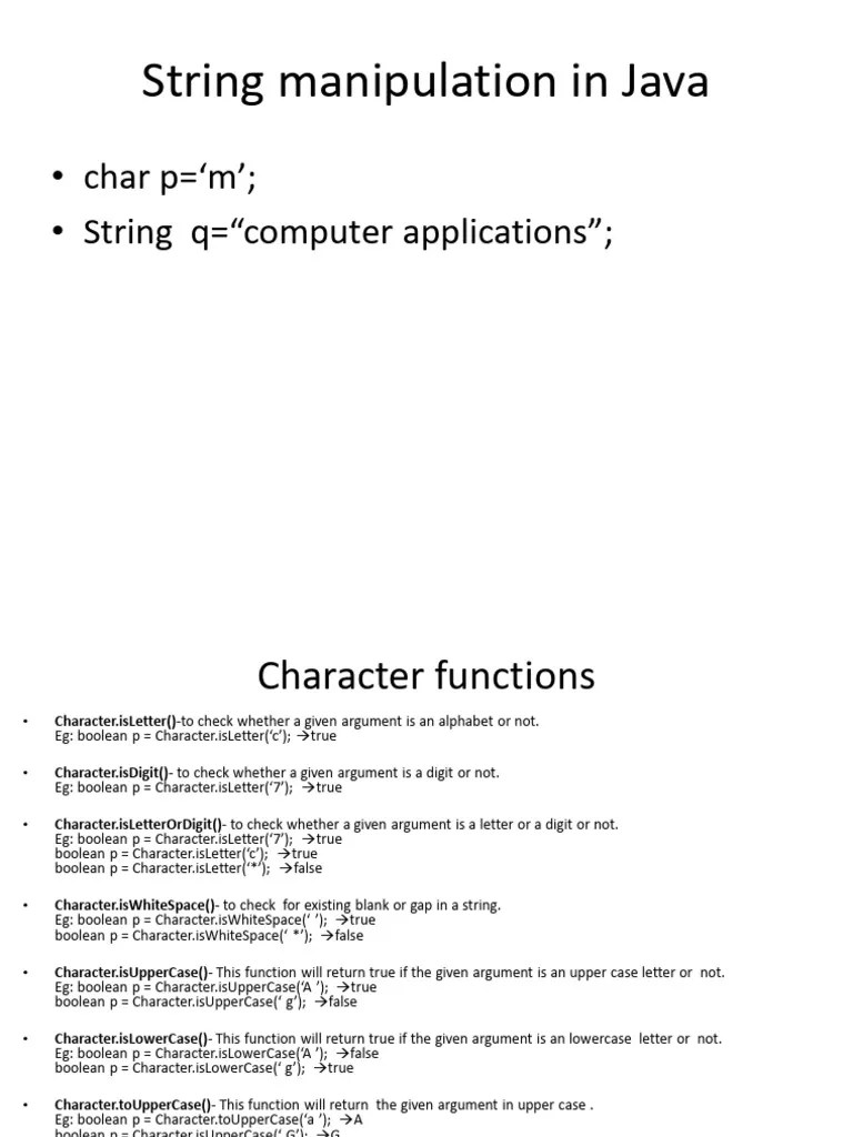 String | PDF | Letter Case | String (Computer Science)