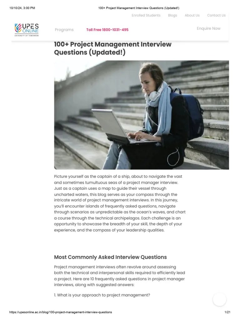 100+ Project Management Interview Questions (Updated!) | PDF | Software ...