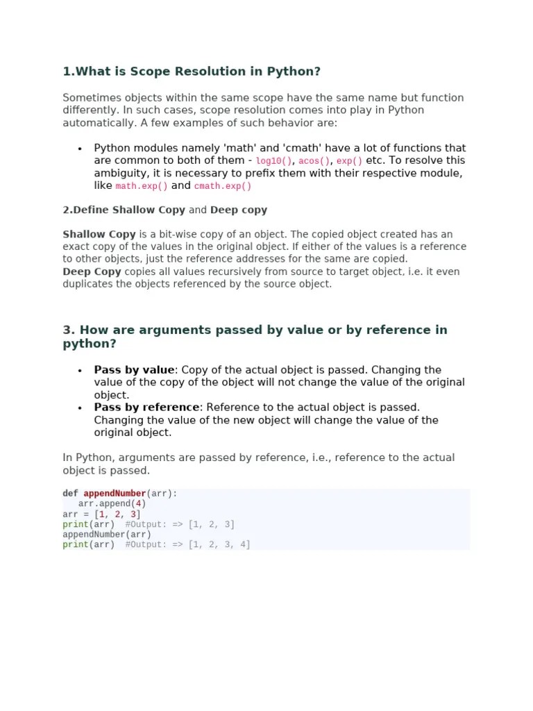 Python_Questions | PDF | Scope (Computer Science) | Computer Programming