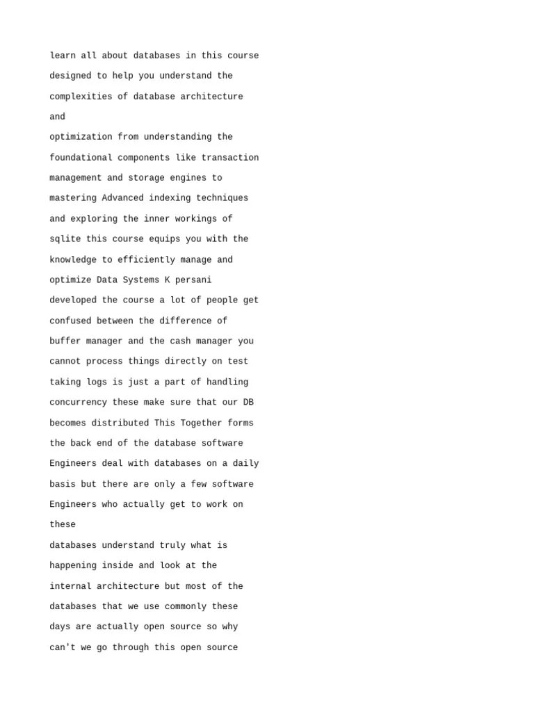Databases In-Depth – Complete Course | PDF | Database Transaction | Parsing