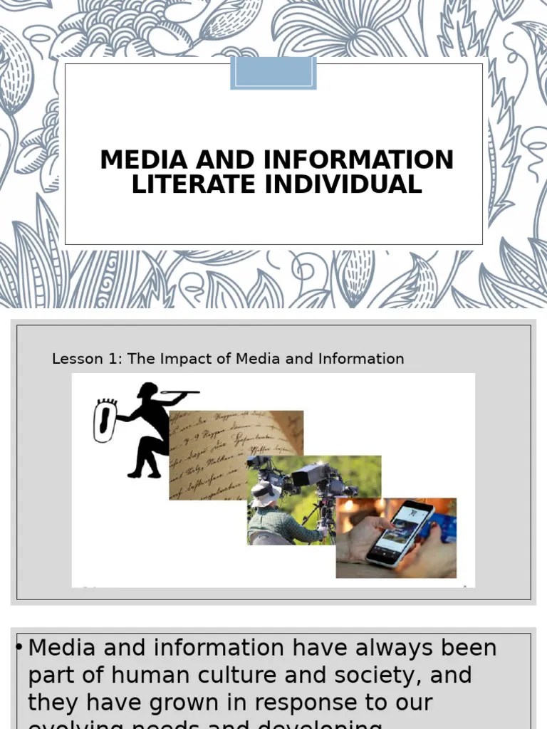 Media And Information Literate Individual | PDF