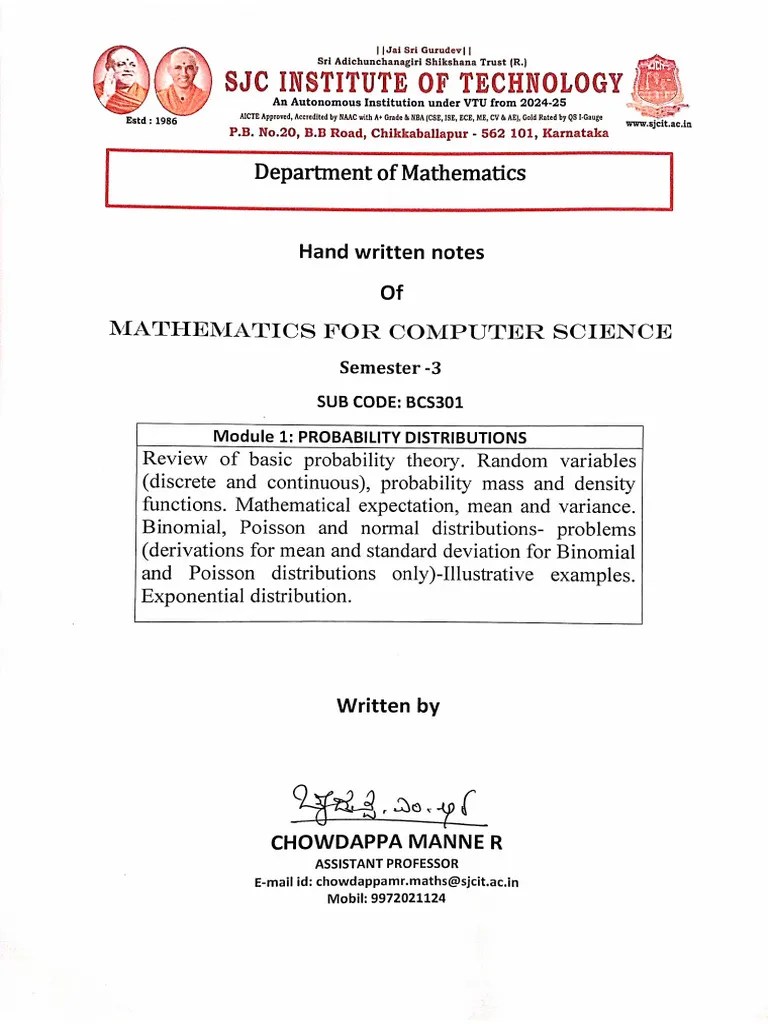 BCS301 Module 1 | PDF