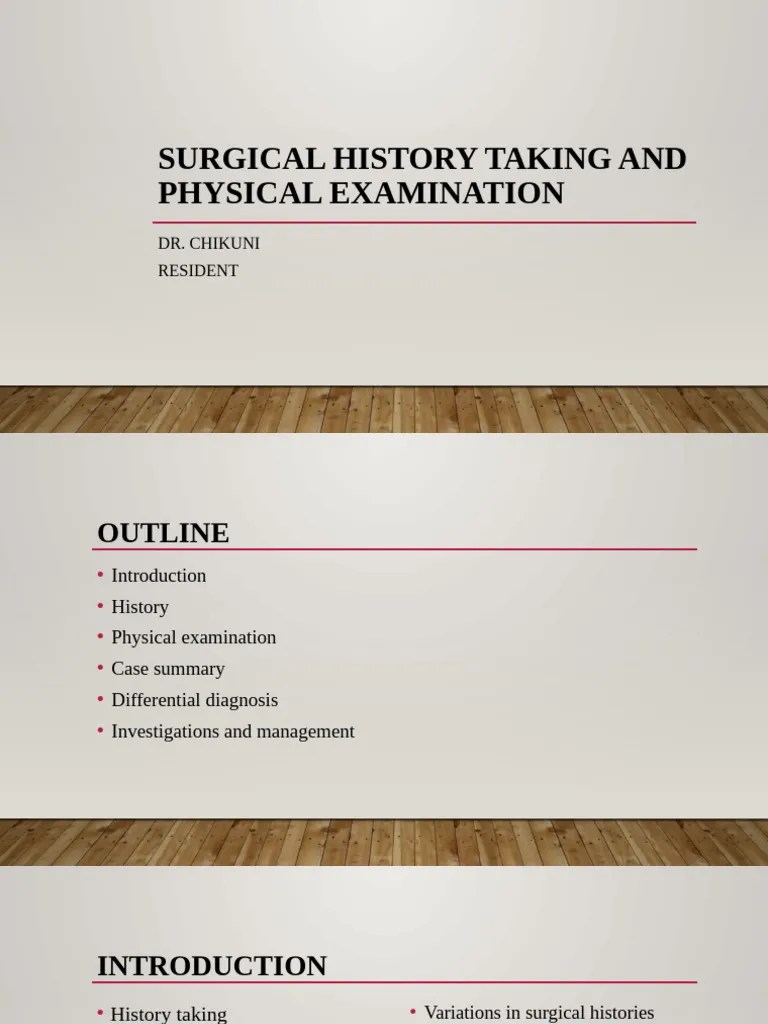 1. Surgical History Taking And Physical Examination | PDF | Physical Examination | Edema