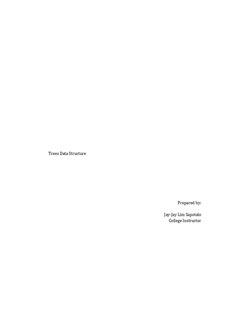 Tree Data Structures Pdf Algorithms And Data Structures Algorithms