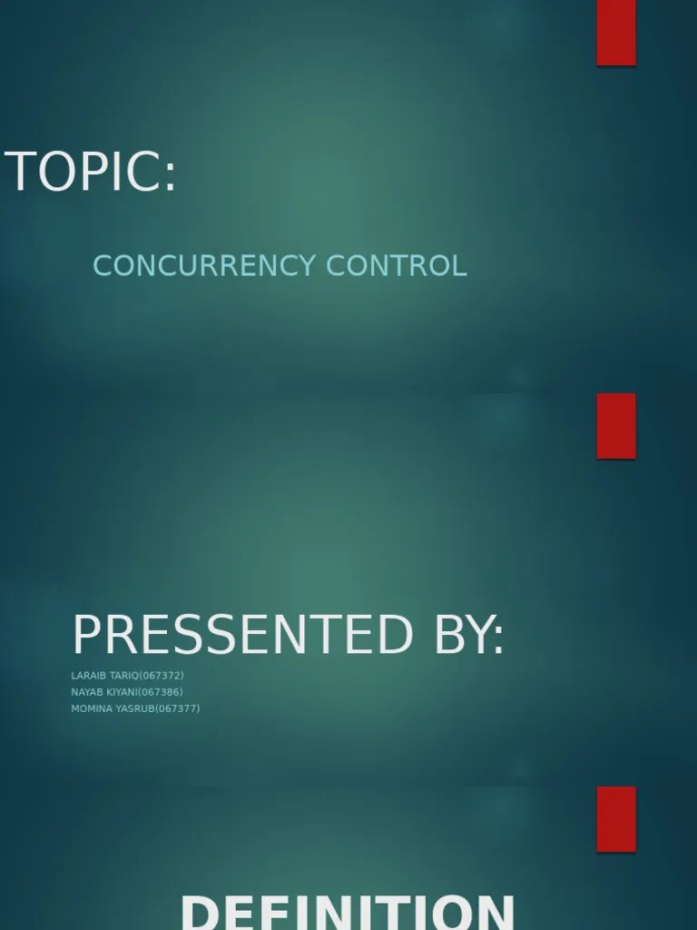 Concurrency Control | PDF | Database Transaction | Computer Science