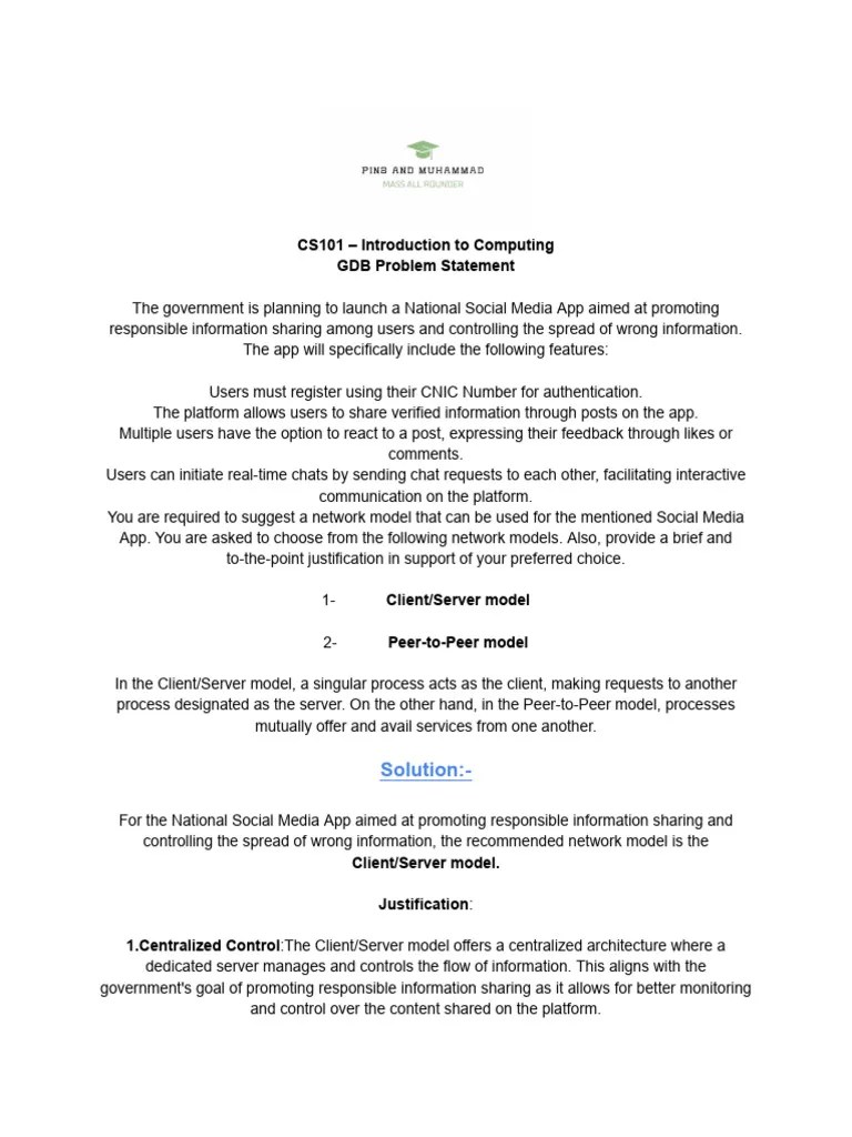 CS101 - Introduction To Computing By Pin And Muhammad - Docx - 2 | PDF | Server (Computing ...