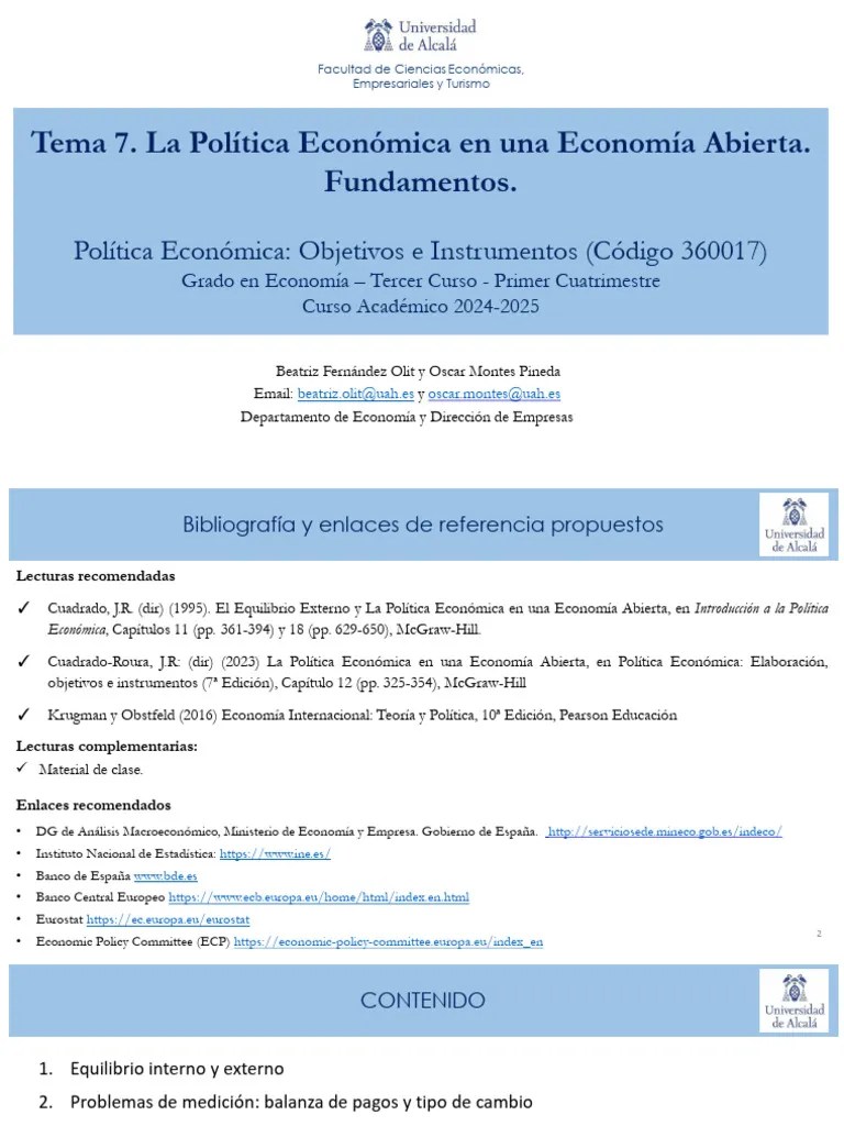Tema 7 - La PE En Una Economia Abierta_Fundamentos | PDF | Tipo De ...