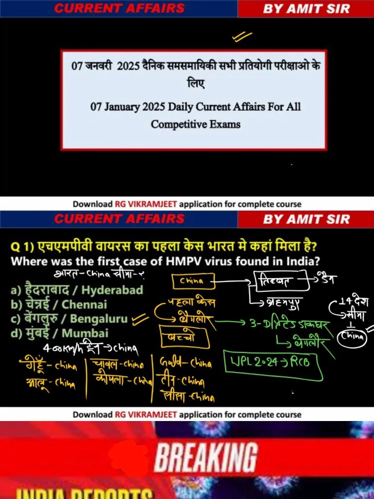 7 Jan Current Affairs By Amit Jindal Sir - (1) | PDF