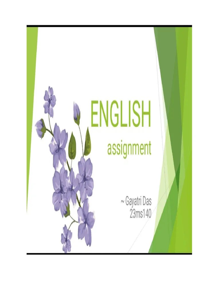 English Assignment Pdf