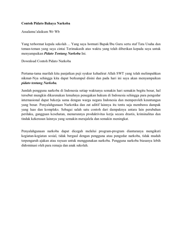 Pidato Bahasa Sunda Singkat Tentang Narkoba – Lukisan