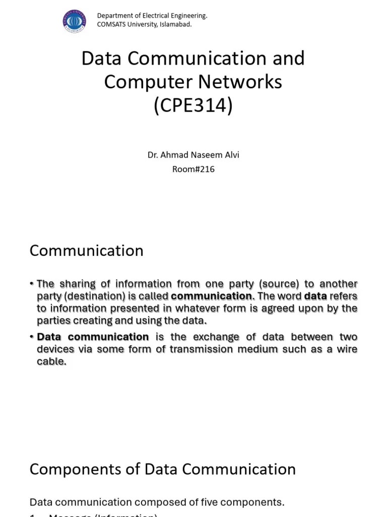 Lecture 1 | PDF | Computer Network | Osi Model
