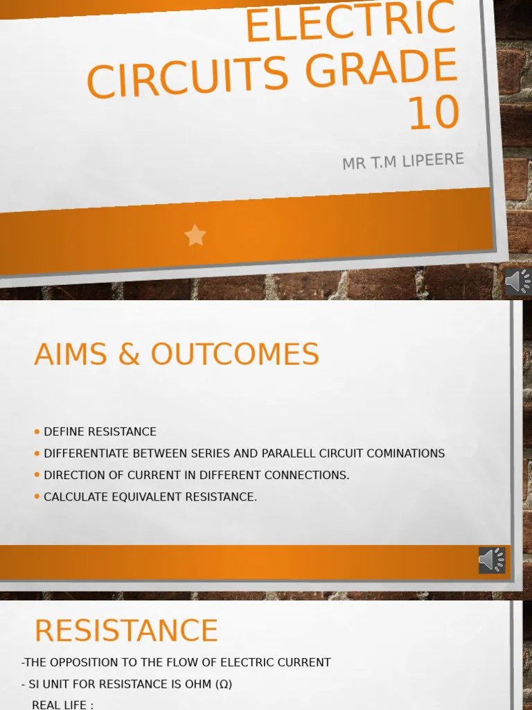 ELECTRIC CIRCUITS GRADE 10 | PDF