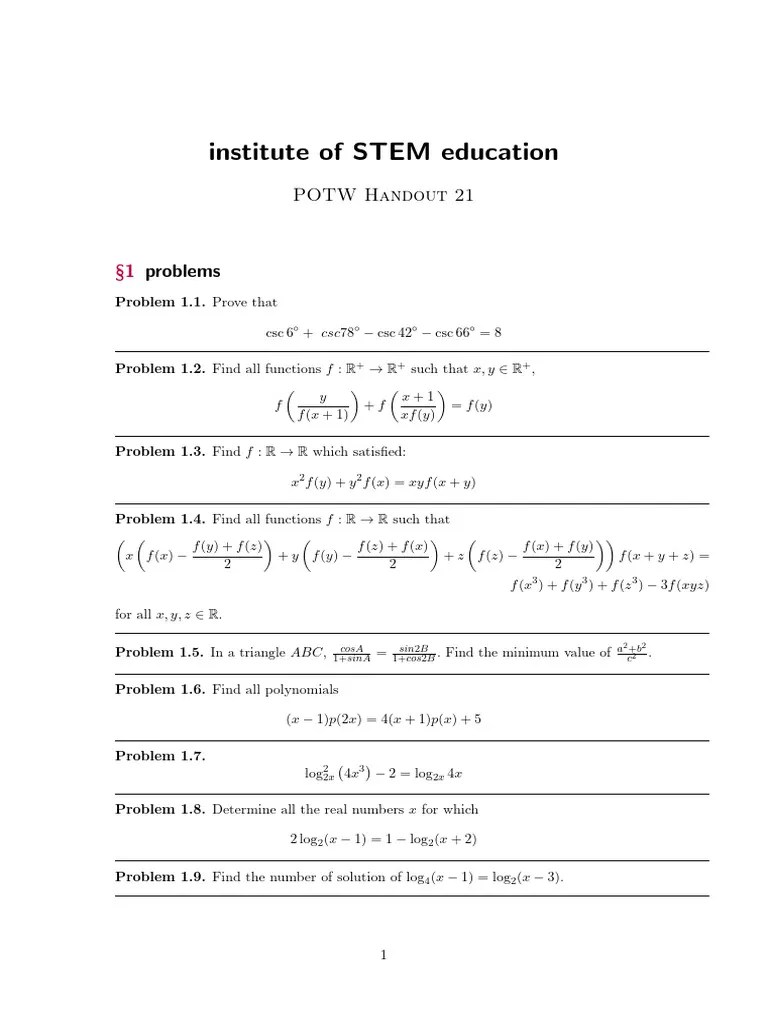 Problem_Set_21 | PDF | Algebra | Computational Science