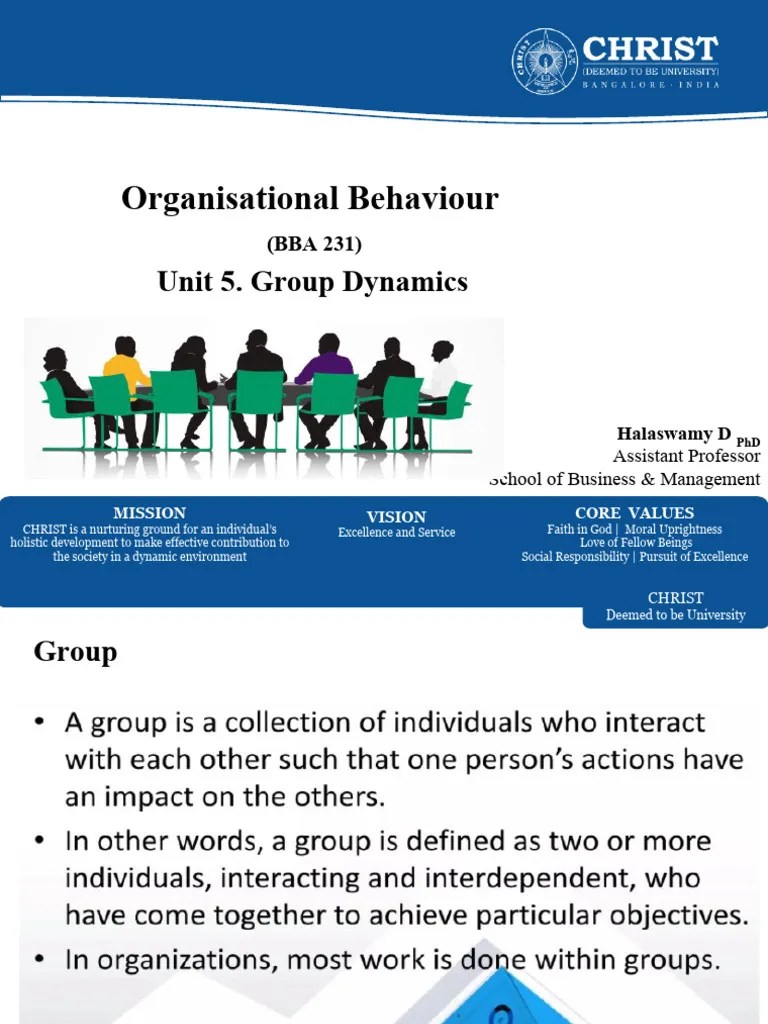 Group Dynamics MBP | PDF | Decision Making | Group Cohesiveness