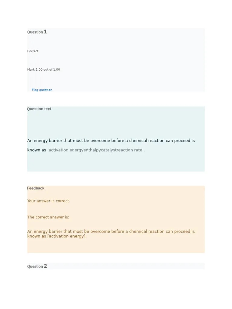 Module 3 Lesson 2 Assignment | PDF | Chemical Reactions | Activation Energy