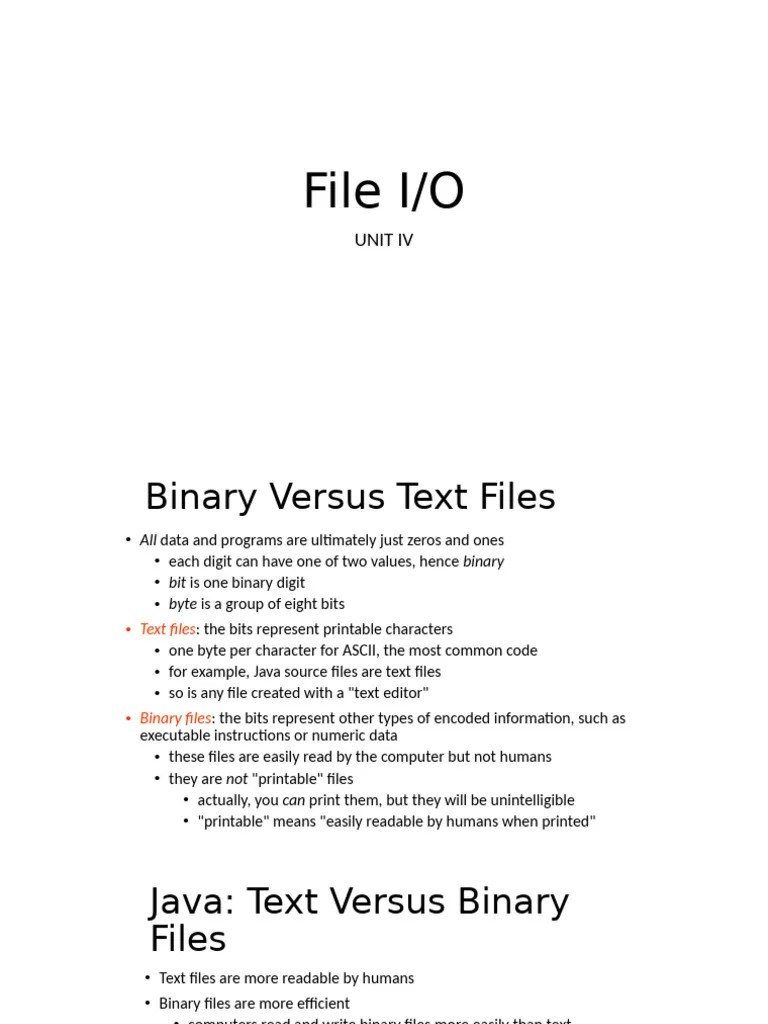 Lecture 22 FILE-I-O | PDF | Text File | Computer File