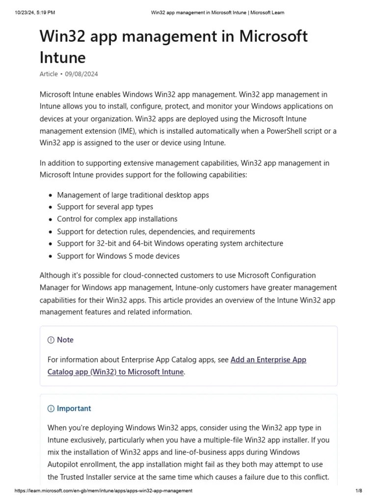 Intune Win32 App Deployment Guide | PDF | Microsoft Windows | Mobile App