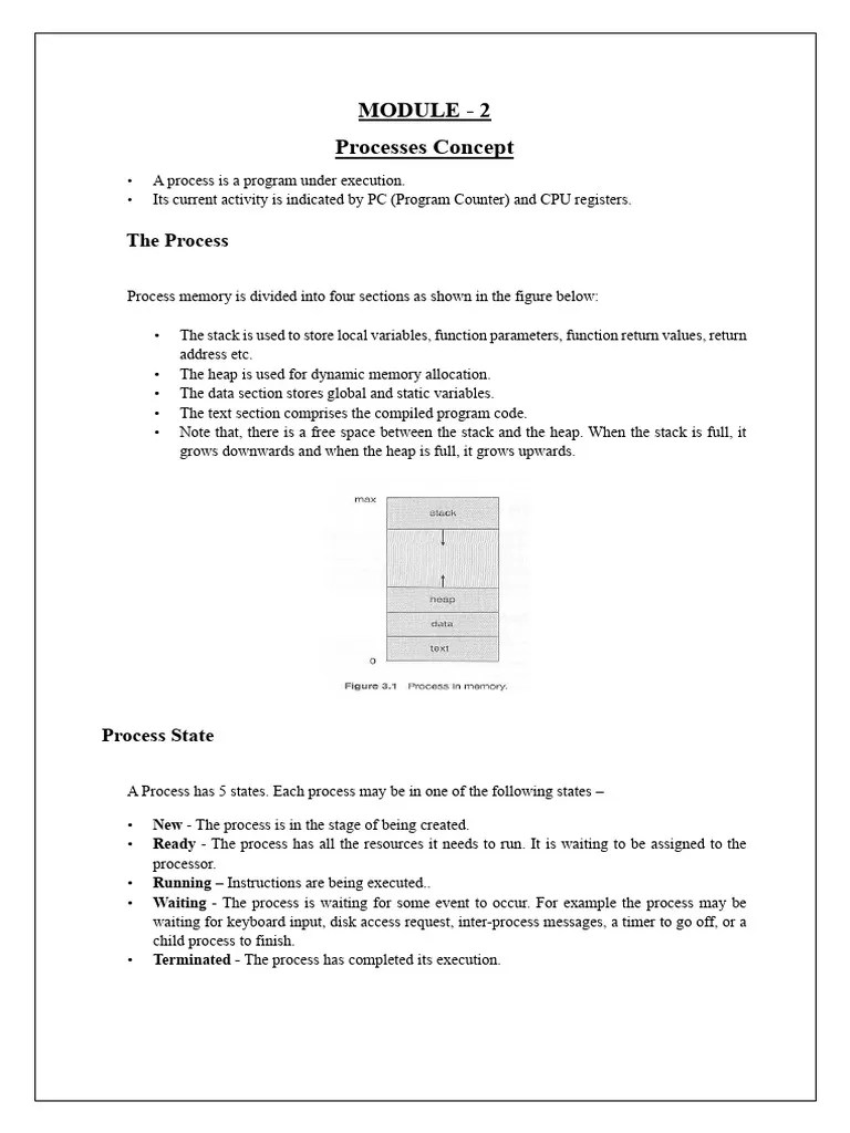 MODULE 2 Notes | PDF | Process (Computing) | Scheduling (Computing)