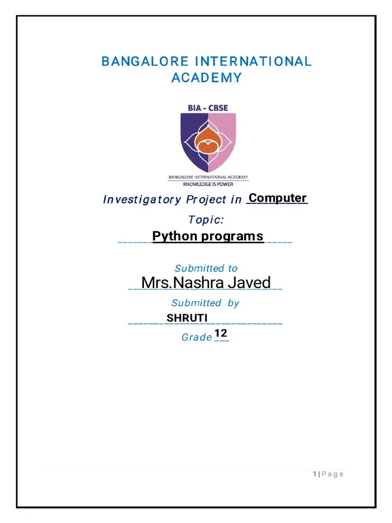 Computer Class 12 | PDF | Computer Programming