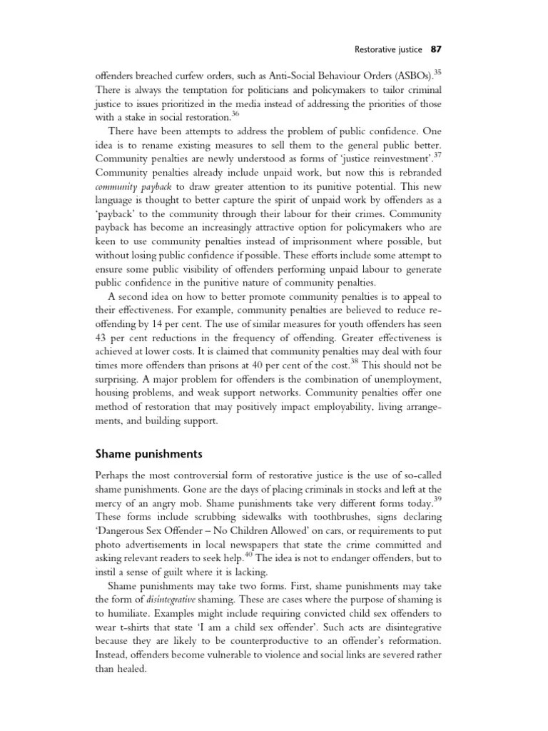 4b. Restorative Justice, P. 87-101 | PDF | Restorative Justice | Crimes