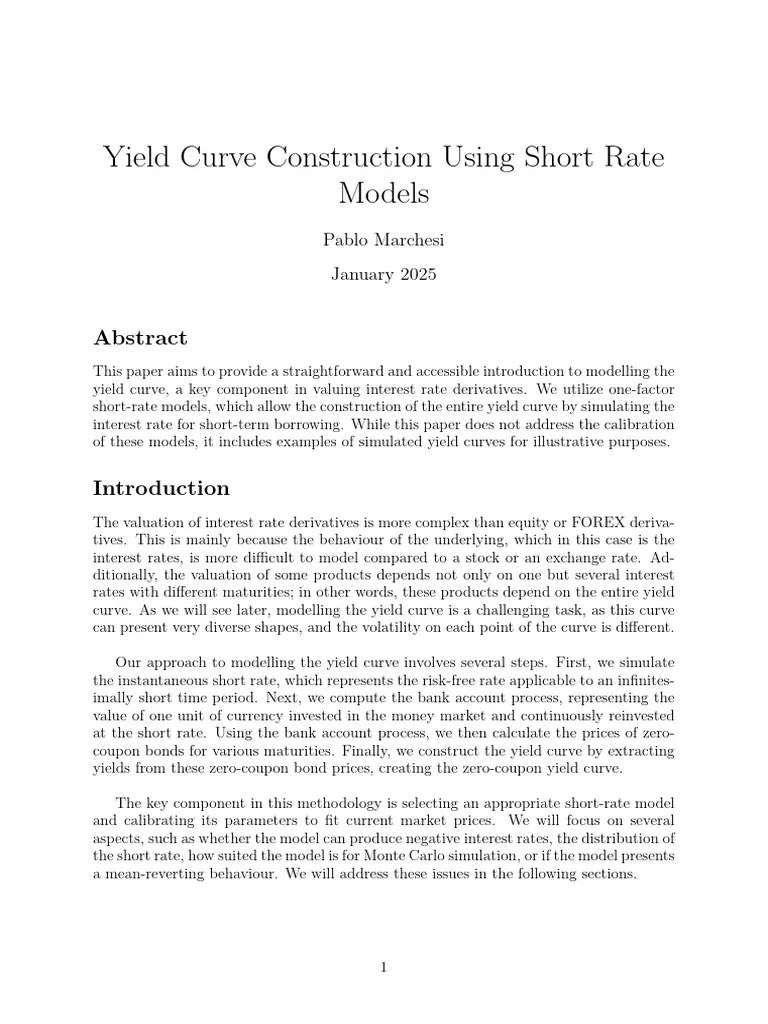 Yield Curve Modelling | PDF | Bonds (Finance) | Yield (Finance)